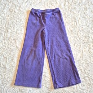 Tea Collection girls size 5 light purple pull on pants ribbed design GUC